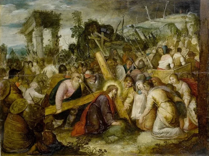 1578-Hieronymus Francken II - Cristo e la Veronica sulla strada del Calvario